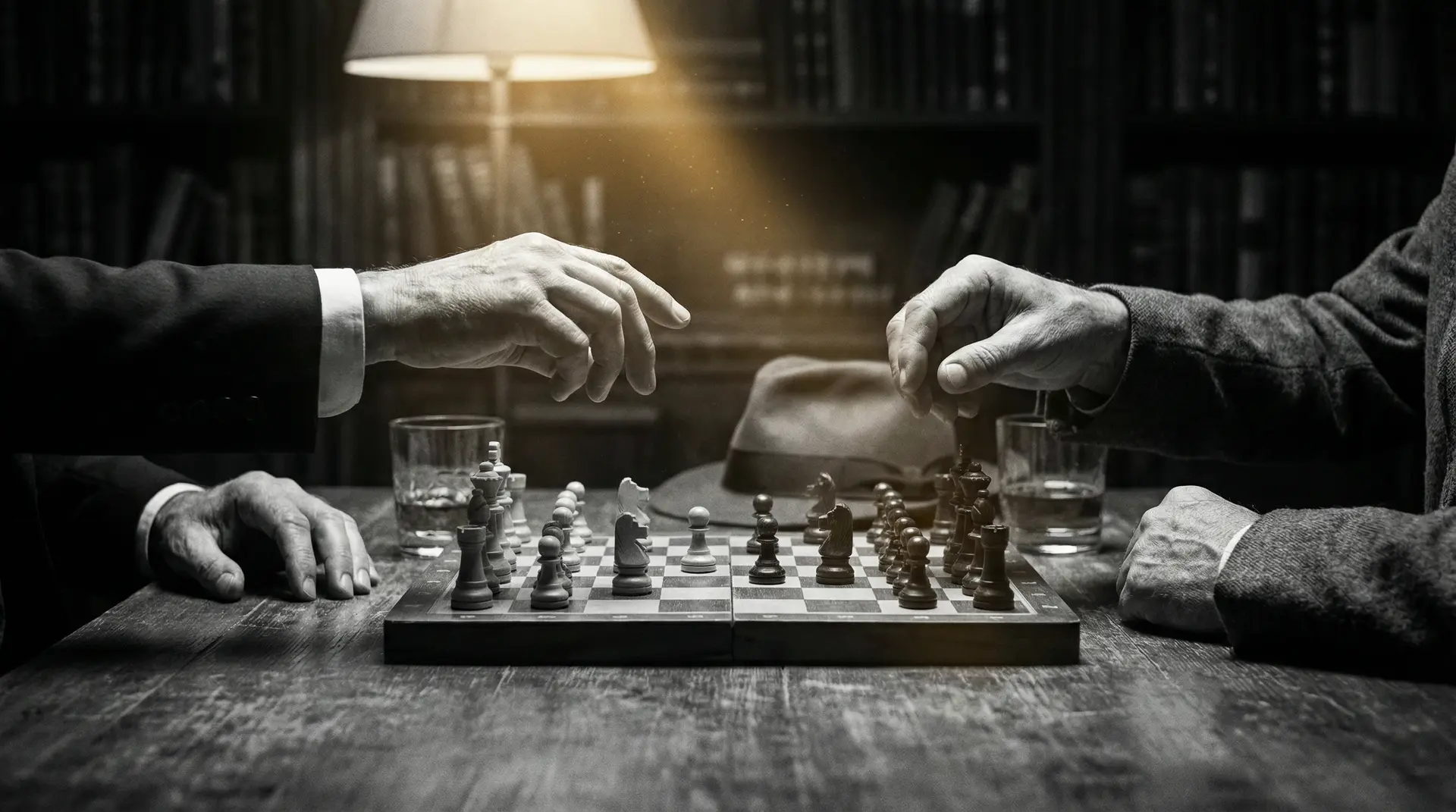 美人鱼蓝玉 艺术探索系列 - 非线性叙事，棋盘上的对弈象征命运的交错
